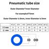 1/2/3/5/10/20Meters Air Hose Pneumatic Tube Pipe PU Hoses 12mm 14mm For Compressor Polyurethane Tubing 8x5mm 6x4 12x8
