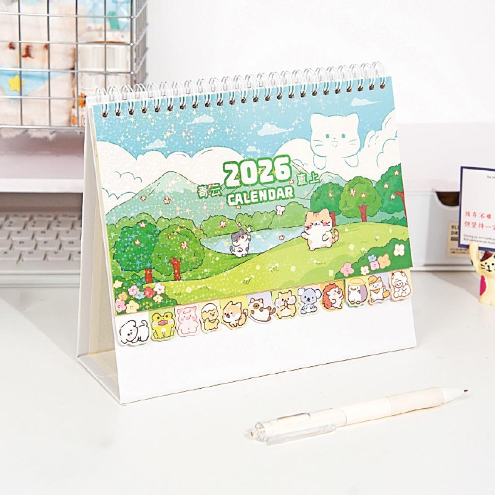 Coil Binding 2026 Desk Calendar Memo Notes Monthly & Daily Planner Monthly Calendar  School