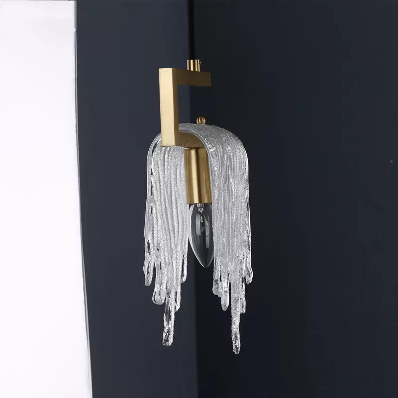 Современные роскошные золотые подвесные светильники для спальни, стеклянный подвесной светильник для гостиной, кухни, латунное светодиодное освещение