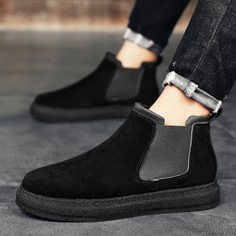 Новые высокие мужские ботинки Sneskers Chelsea, мужские повседневные туфли хорошего качества, кроссовки, зимние утепленные ботинки, мужские ботинки для снега по щиколотку 2024