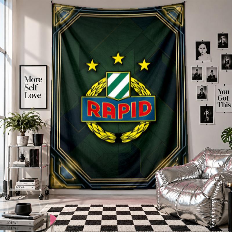 Rapid Wien FC Wall Tapestry Home Decor Wall Hanging Cloth for Bedroom Living Room Background