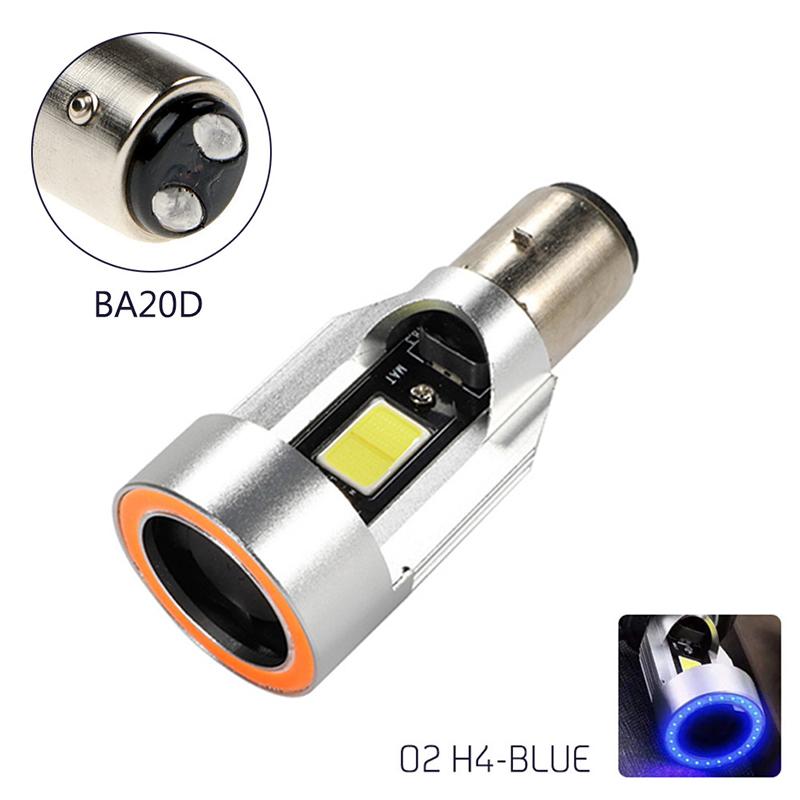 1 шт. ангельские глазки 30 Вт H4 светодиодные фары для мотоцикла Ba20D Hs1 H6 фары для скутера мотоцикла лампочки Drl аксессуары 12 В-80 В