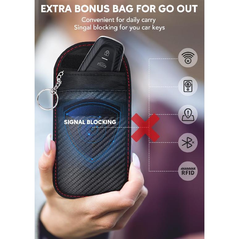 Faraday Box for Car Keys, Key Fob Signal Blocker Rfid Box for Car Keys, Faraday Key Fob Protector Signal Blocking Box