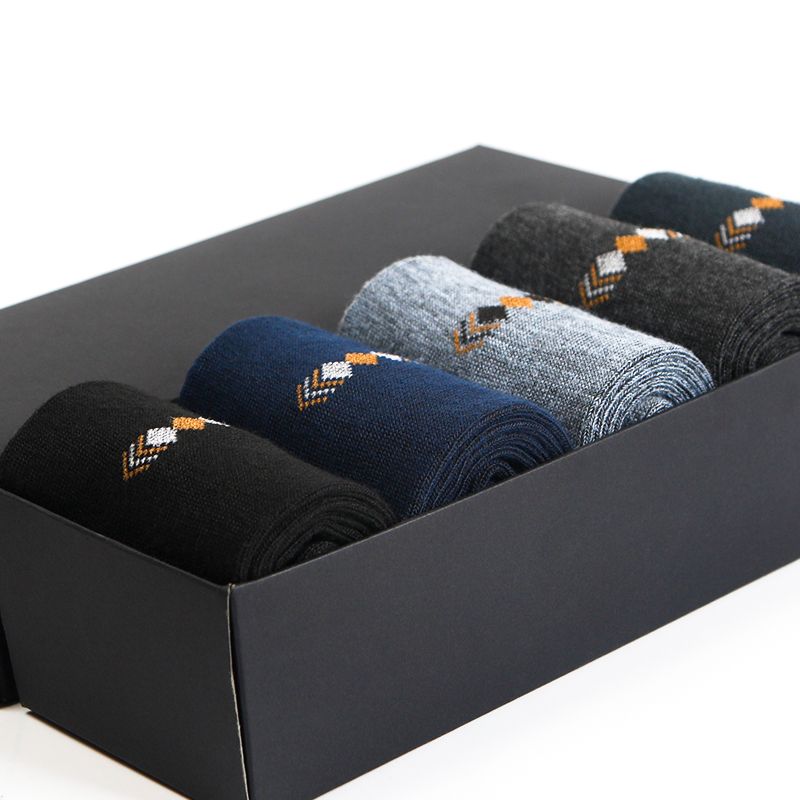 2/5/10 Pairs/Lot Men's Fashion Socks Four Seasons Leisure Breathable Mid Tube Socks 39-46