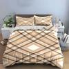 Crisscrossed brown diamond pattern. Bedding sets Duvet cover sets Duvet covers Pillowcases(1 * Duvet Cover 2 * Pillowcases, without duvet insert)