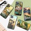 Painting Fishing Phone Case For iPhone 6 7 8 Plus 11 12 13 14 Pro SE 2020 MAX Mini X XS XR Back Funda Cover