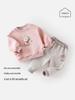 Cozy Two-Piece Set: Cute Long-Sleeve Sweatshirt and Pants for Baby Girls, Perfect for Autumn and Winter
