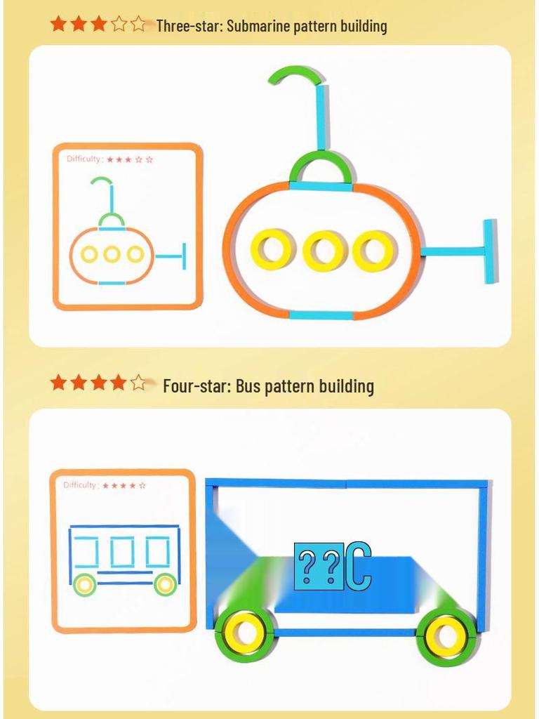 Cross-Border CE/CPC Wooden Educational Creative Sticks: Early Learning Logical Thinking & Puzzle Toys for Children