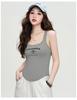 American retro slim fit sleeveless sexy heart machine slimming base 2026 summer women's vest top