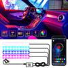 Car Atmosphere Light Automotive Interior RGB Light Ambient Foot Light Waterproof Brightness Adjustment Decorative Lamp