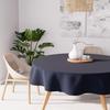 Round Anti-stain Tablecloth 180 Cm ALIX Denim Blue, by Soleil d'Ocre
