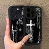 Готический Кибер-Сигил Крест Чехол для Телефона Для iPhone 17 16 15 14 13 12 11 Pro Max 16E Plus INS Мягкий Чехол