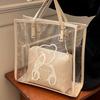 Today's Popular Large-capacity Tote Bag Women's Spring New Bear Printing Transparent Jelly Shoulder Bag
