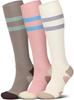 4 Pairs Compression Socks for Women Circulation-Best Support for Nurses,Running,Athletic,Travel