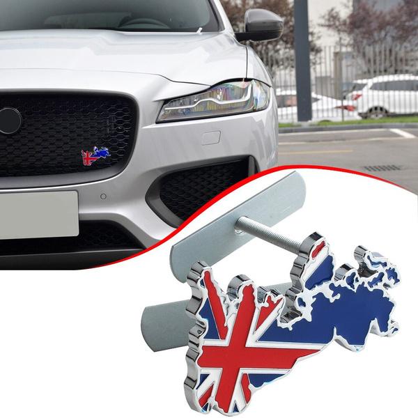 Для Land Rover Jaguar Bentley Defender Freelander Discovery Rover Range Sport Grill Великобритания XF XE XJ Флаг Логотип Значок 3D