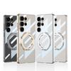 Подходит для Samsung S25Ultra Магнитный чехол для телефона S25u Вращающийся кронштейн Гальваническое покрытие Прозрачный Защита от падений