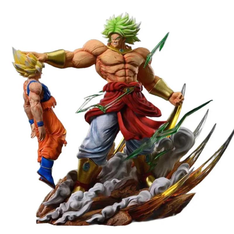 Аниме Dragon Ball Броли против Сон Гоку Фигурка 20см GK ПВХ Фигурки Действия Статуя Коллекционная Модель Игрушка Подарки