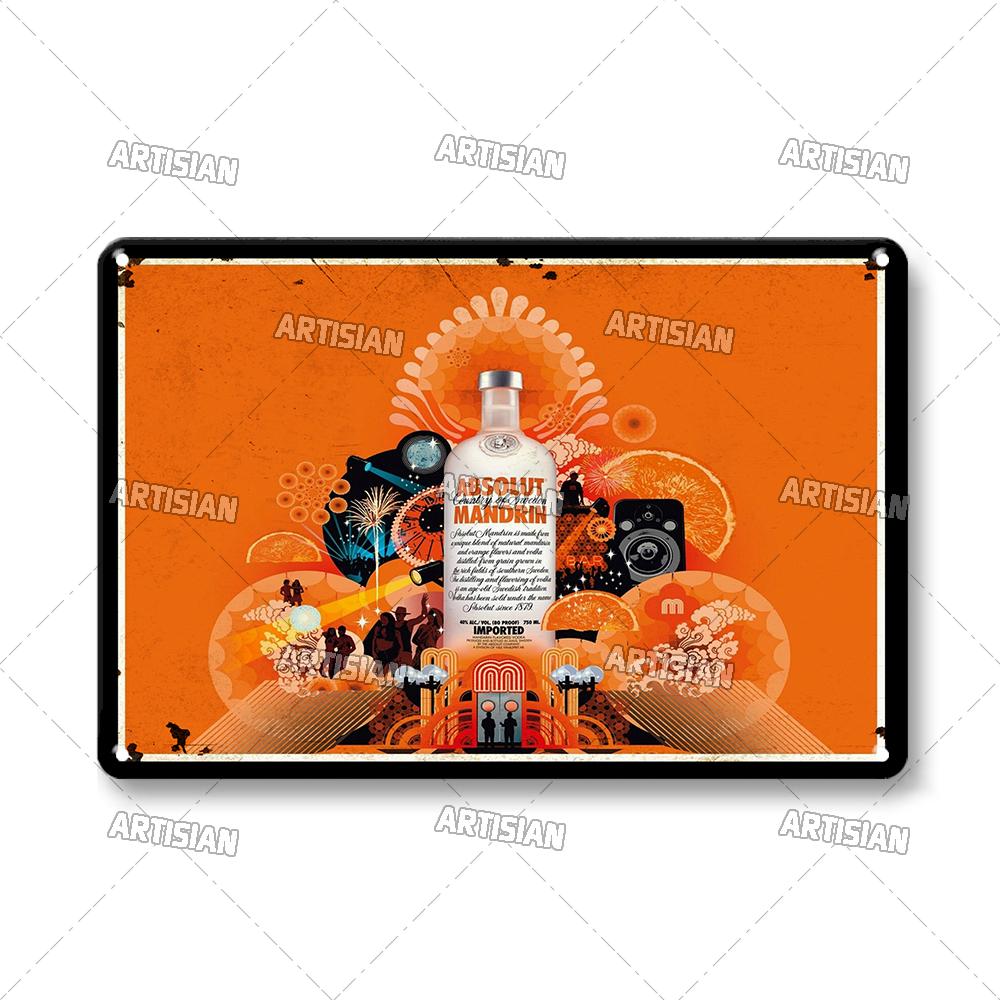 Водка Металлические Таблички Декоративная Тарелка Вино Металлическая Жестяная Табличка Ретро Металлический Постер Алкоголь Настенная Тарелка Домашний Бар Студия Индустриальный Декор