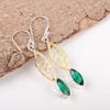 Green Emerald Gemstone Earrings Jewelry, Handmade Gorgeous Silver Earrings , 925 Sterling Silver Jewelry For Wedding Gift