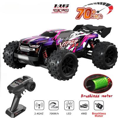 Новый 1:16 4WD RC Car 50-70KM/H Радиоуправляемые Машины Электрические Высокоскоростные Бесщеточные 2.4G Дистанционное Управление Drift Monster Truck Игрушки Подарок