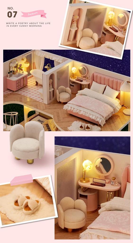 Кукольный домик Набор для самостоятельной сборки Миниатюрный ШЕПОТ УТРА (t-ФРИК)