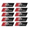 2026 2/5/10Pcs Car RS Sline Badge Steering Wheel Sticker Accessories for Audi Sline A4 B7 B8 B9 A3 8P 8V 8L A5 A6 C6 C5 C7 A1 Q2 Q3