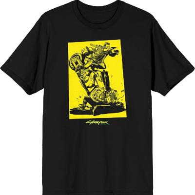 Cyberpunk 2077 Ключевой арт Мужская черная футболка с графикой