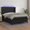 VidaXL Slat Bed Base with Mattress and LED, Upholstered Bed, Double Bed, Adult Bed for Interior Bedroom, 3139265