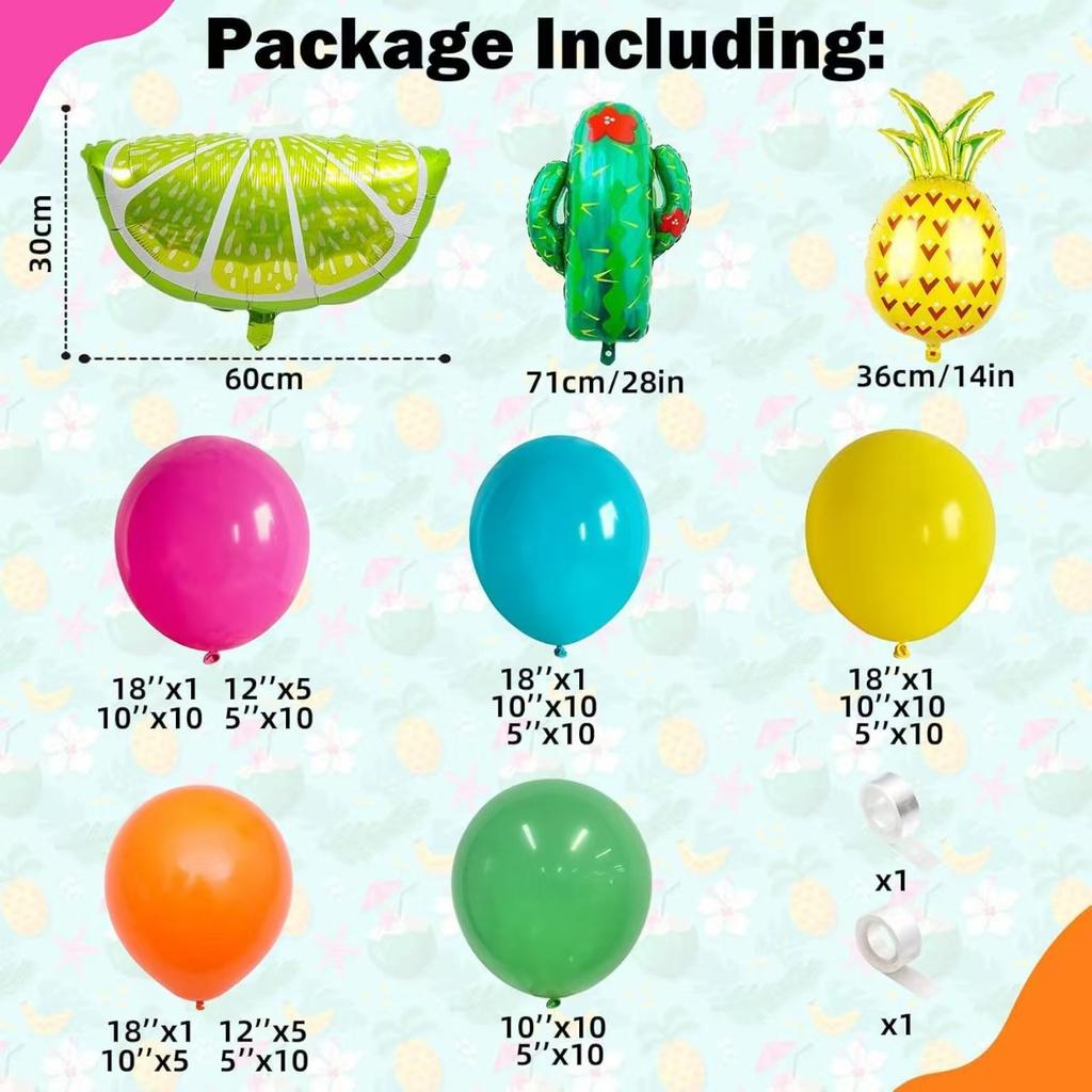 120 Piece Strawberry Balloon Wreath Set With Heart Latex Balloon Polka Dot Balloon Party Wedding