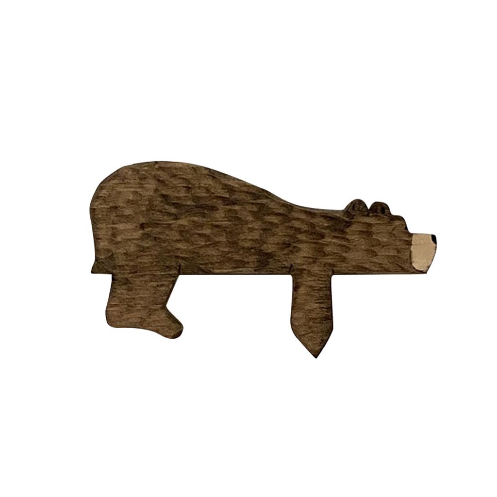 Funny Animal Brown Bear Door Top Wooden Decoration Door Top Decoration