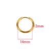 10pcs 316L Stainless Steel Hoop Earrings Women Men Punk Hiphop Circular Ear Buckle Ring Jewelry Gold Color Accessories Wholesale