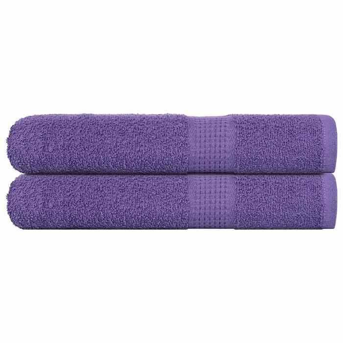 VidaXL Sauna Towels 2 Pcs Purple 80x200 Cm 360 G/m² 100% Cotton, Towel, Bath Towel, Cotton Towel 136887