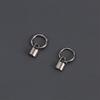 Personality Men Cool Style Korean Hop Hip Stainless Steel Ear Clip Stud Earring Padlock Earrings