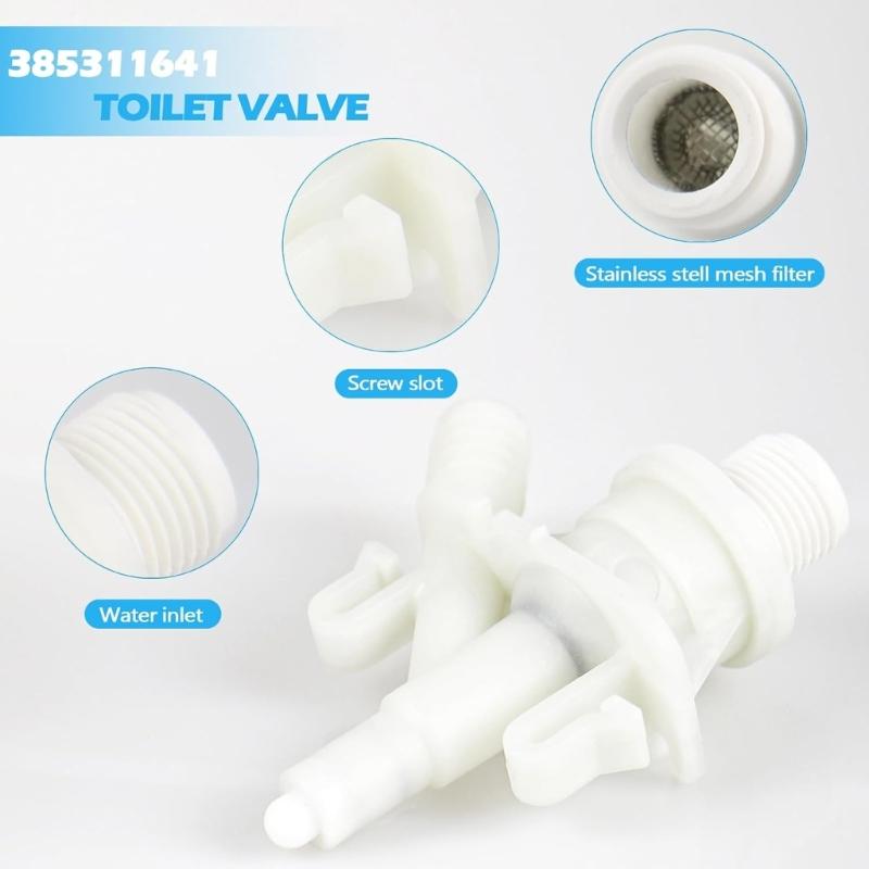 Strong Plastic Toilet Flush Valves Assembly with Leak Proof Seal 385311641 Replacement Suitable for Devices 300 310
