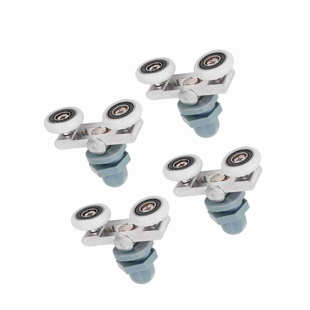 4 шт. прочная двойная раздвижная роликовая дверная дорожка для ванной стеклянная дверь (25мм)