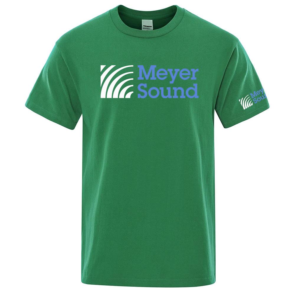 2026 Meyer Sound Logo Print New Summer Unisexs Short Sleeve Solid Color Casual Trendy Breathable Loose Round Neck Tshirt