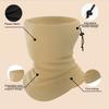 Fleece Neckerchief Scarf Solid Color Adjustable Drawstring Warm Polar Fleece Riding Face Guard Cold Weather Scarf