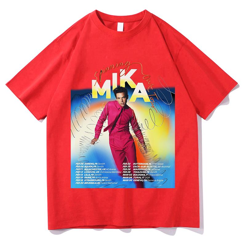 MIKA Modern Times Fashion T Shirt High Quality Graphics Pop Oversized Casual Summer Tees Pure Cotton Casual Aesthetic Streetwear