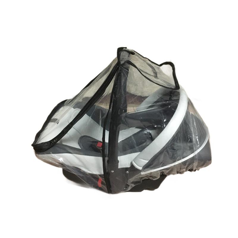 Прозрачный дождевик из ЭВА для переноски ребенка, автокресла и коляски