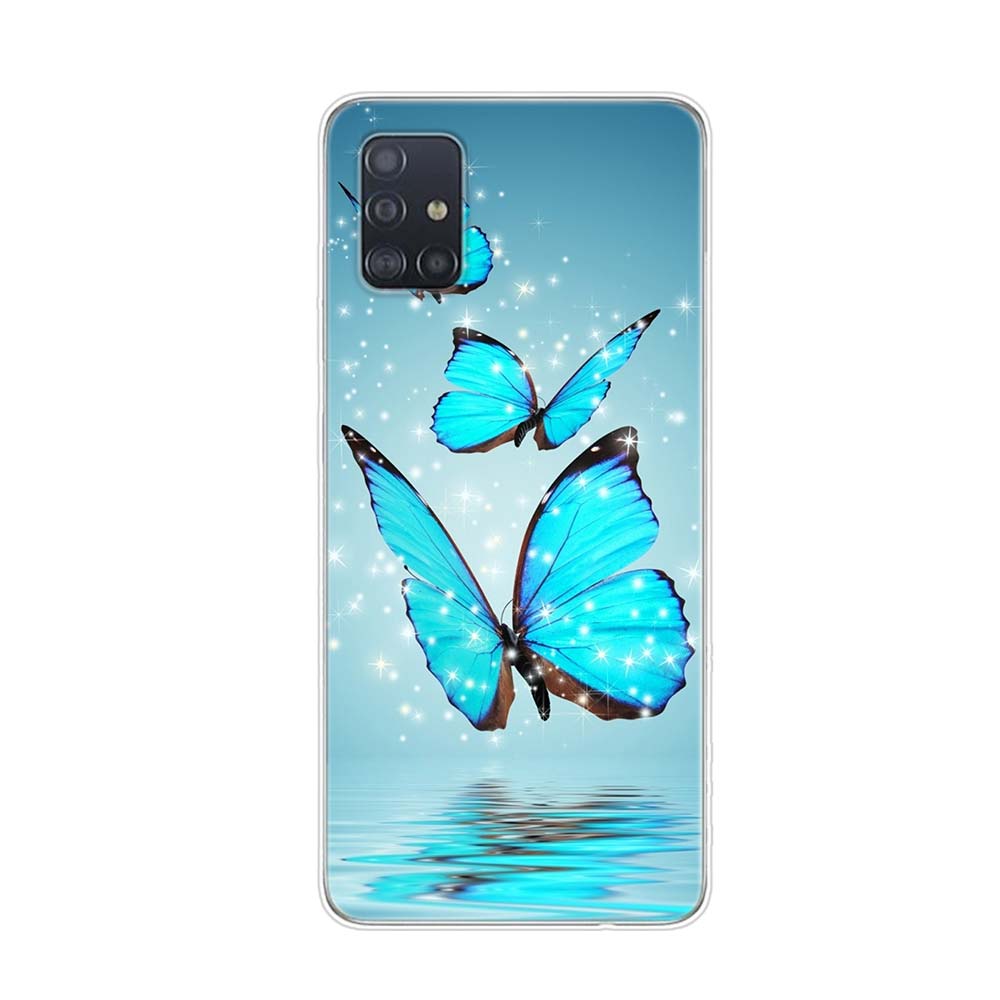 Милый модный чехол с бабочкой для Samsung Galaxy A01 A11 A12 A22 A21S A31 A41 A42 A51 A71 A32 A52 A72 A02S, мягкий чехол для телефона