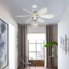 Silent Stepless Dimming Ceiling Fan Light with Remote Control, Strong Wind, E27 Base Bulb.