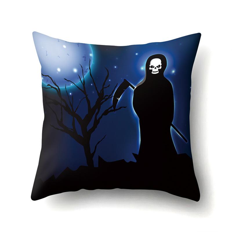 Halloween Pillowcase Car Waist Pillow Pumpkin Sofa Cushion Cover Office Home Living Room Pillowcase