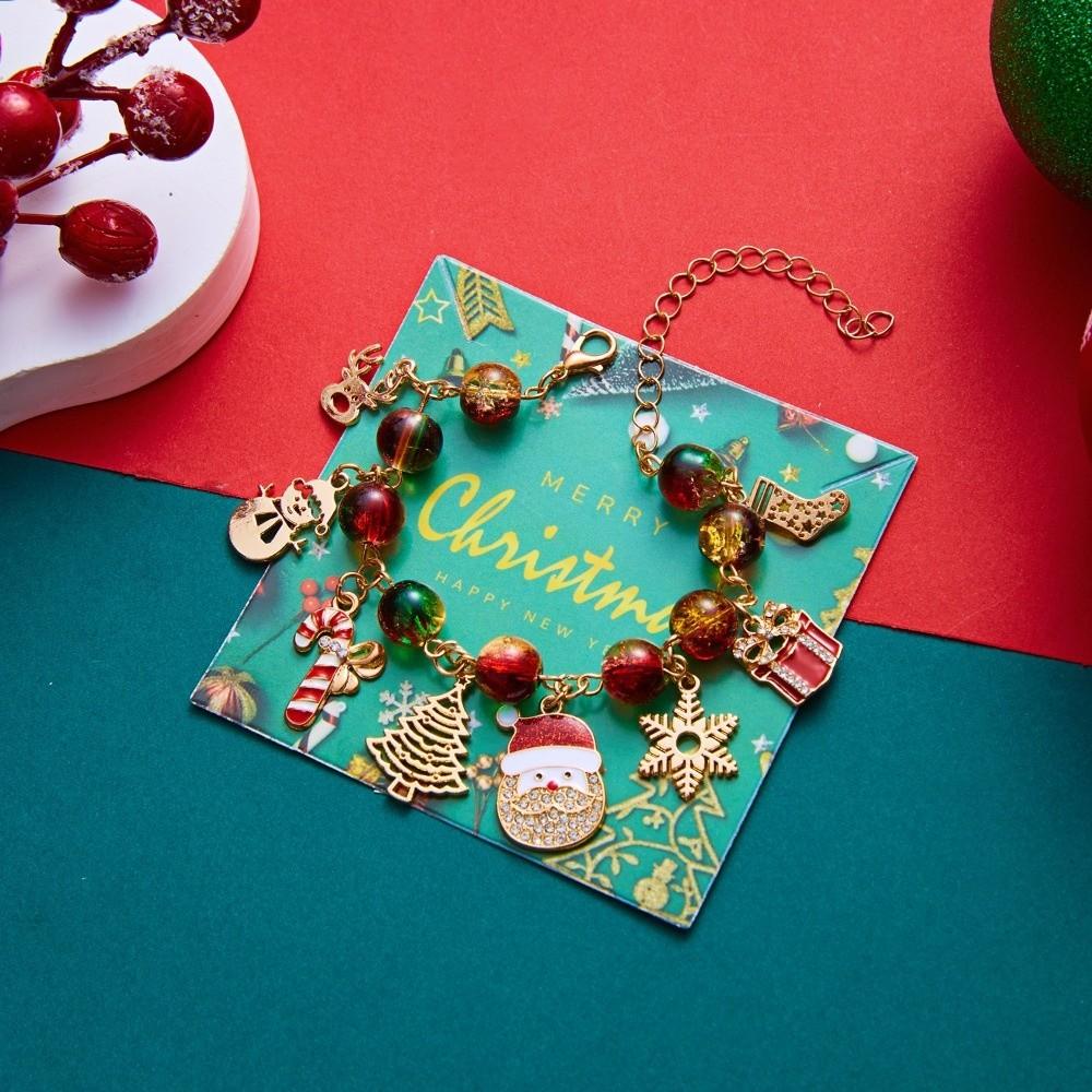 Exquisite Christmas Tree Bracelet Charming Style Snowflake Pendant Bangles Teen Girls