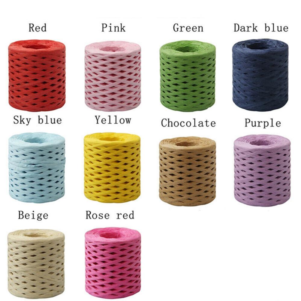 Package Wedding DIY Packing Decoration Twine Paper Rope Raffia Ribbon String Cord