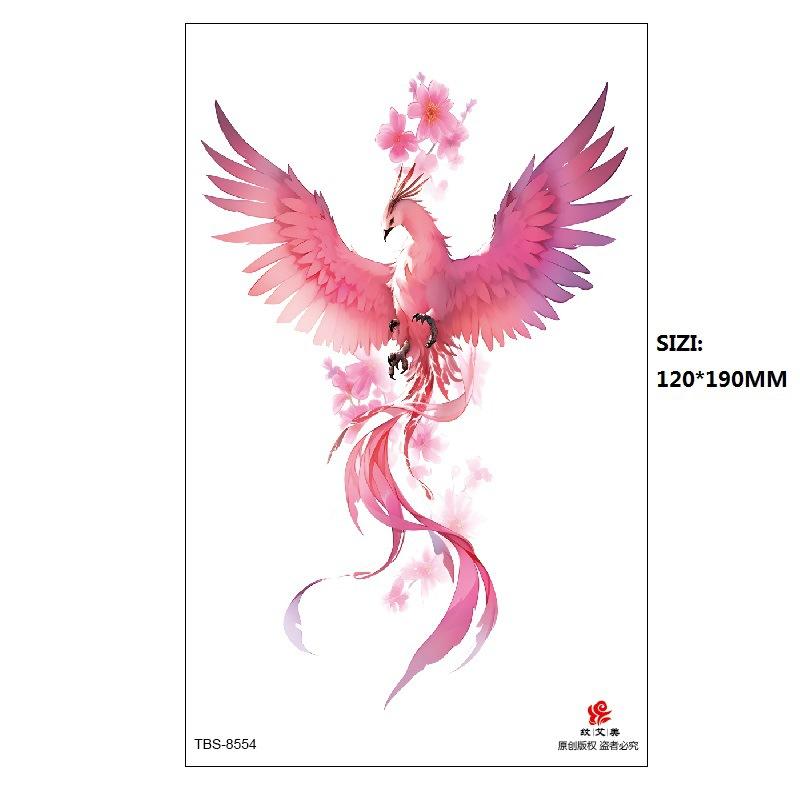 Ручная роспись оригинальный цвет цветок лиса феникс женская имитация татуировки переводная татуировка наклейка