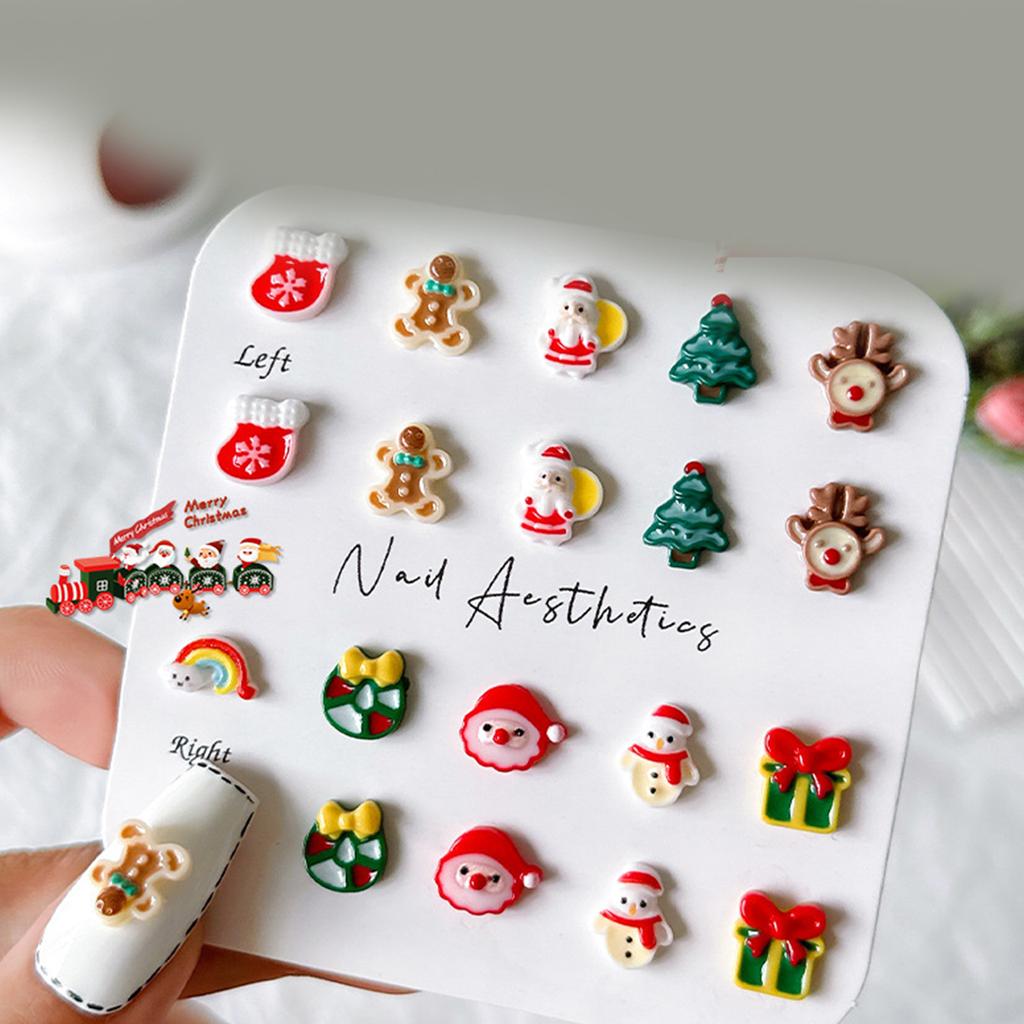 1 пакетик, рождественские украшения для ногтей из смолы с люминесцентным эффектом идеально подходят для маникюра своими руками