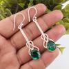 Серьги с зеленым изумрудом, ювелирные изделия, великолепные серебряные серьги ручной работы, ювелирные изделия из стерлингового серебра 925 пробы для свадебного подарка