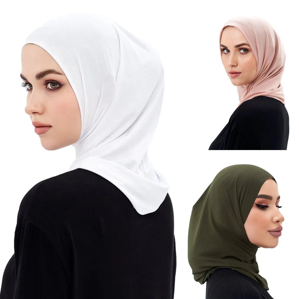 Woman Pray Inner Turban Cap Wedding Church Hijab Lightweight Hijab Hot Weather Muslims Pray Anti Uv Islamic Headscarf