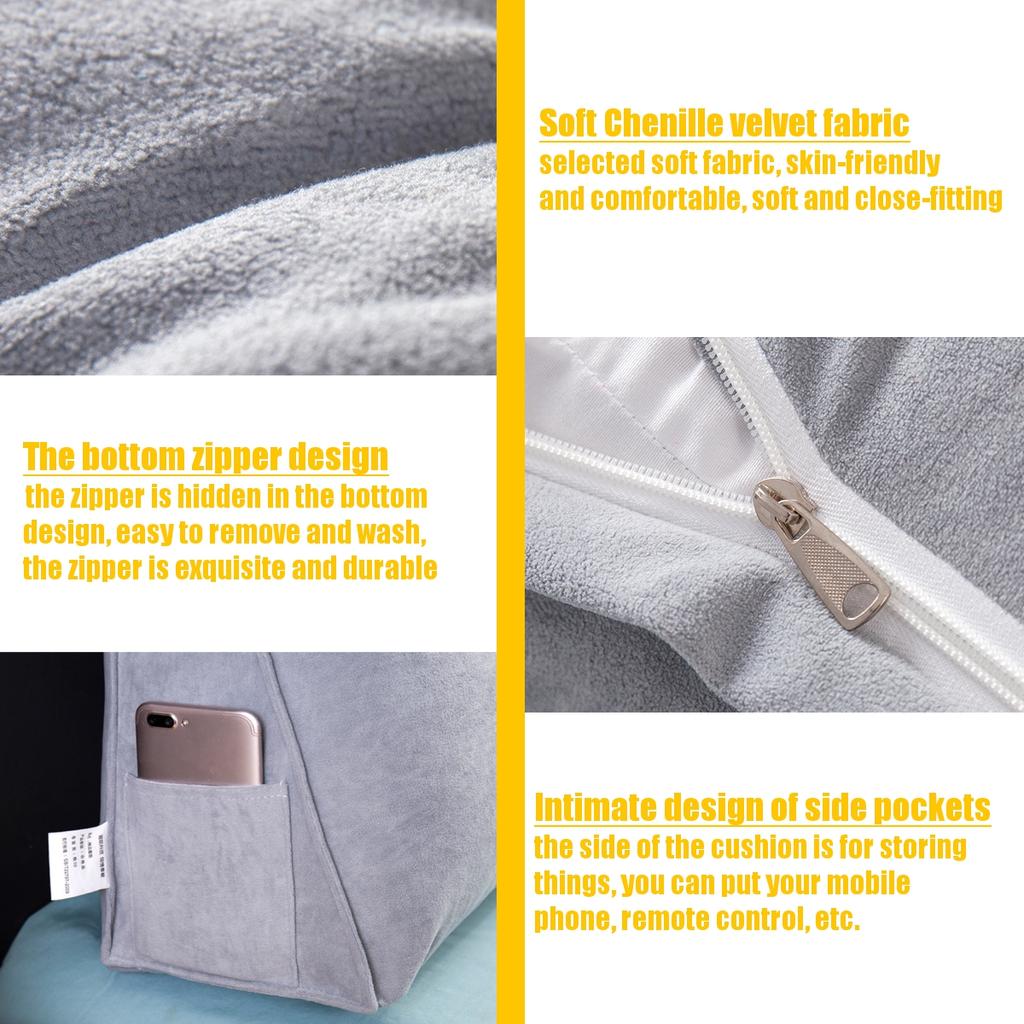 Большая прямоугольная подушка для талии, диван, большая подушка для спинки, кровать, длинный треугольный подголовник, наволочка, подушка-татами, современный домашний декор