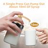 6 шт., дозатор для кофейного сиропа, многоразовый дозатор для бутылок-насосов, 10 куб. см., без капель, с прессованным дозатором для кофейного сиропа с крышкой для рта
